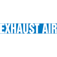 Accuform NMC RPK309SSH Marqueurs de tuyau "Exhaust Air", Autocollant, 4" h x 24" la, Blanc/bleu
