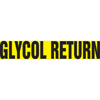 Accuform NMC RPK365SSD Marqueurs de tuyau "Glycol Return", Autocollant, 2-1/2" h x 12" la, Noir sur jaune