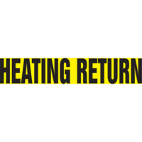 Accuform NMC RPK387SSD Marqueurs de tuyau "Heating Return", Autocollant, 2-1/2" h x 12" la, Noir sur jaune