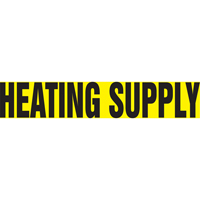 Accuform NMC RPK389SSD Marqueurs de tuyau "Heating Supply", Autocollant, 2-1/2" h x 12" la, Noir sur jaune
