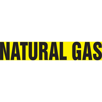 Accuform NMC RPK523SSD "Natural Gas" Pipe Markers, Self-Adhesive, 2-1/2" H x 12" W, Black on Yellow
