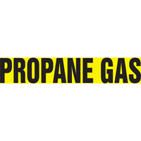 Accuform Signs RPK585SSH "Propane Gas" Pipe Markers, Self-Adhesive, 4" H x 24" W, Black on Yellow