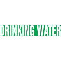 Accuform NMC RPK299STA Marqueur de tuyau "Drinking Water" Snap Tite, &agrave; pression, 6" h x 8" la, Blanc/vert