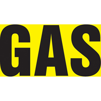 Accuform NMC RPK345STF Marqueur de tuyau "Gas" Snap Tite, &agrave; pression, 25" h x 12" la, Noir sur jaune