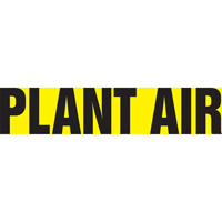 Accuform NMC RPK563STA Marqueur de tuyau "Plant Air" Snap Tite, &agrave; pression, 6" h x 8" la, Noir sur jaune