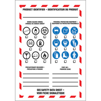 Product Identifier Data Label, Vinyl, Sheet, 3-1/2" L x 5" W  SAX174 | TENAQUIP