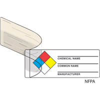 Accuform Signs LZN401EV Safety Label: Self-Laminating NFPA Diamond Identifier Labels, Vinyl, Sheet, 3" L x 1" W