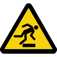 Accuform NMC LSGW1214 &eacute;tiquettes de s&eacute;curit&eacute; avertissement ISO - obstacle au niveau du plancher, Adh&eacute;sif, Pictogramme