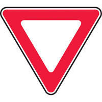 Accuform Signs FRR377HP Yield Sign, 30" x 30", Aluminum, Pictogram