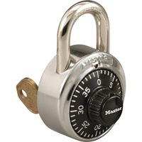 Master Lock 1525-V52 Padlock, Combination, Hardened Steel, 1-7/8" Width