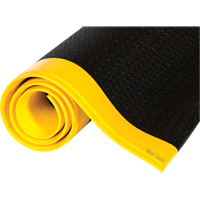 Wear-Bond™ Tuff-Spun<sup>®</sup> Mats, Pebbled, 3' x 5' x 9/16", Black/Yellow, PVC Sponge SAX708 | TENAQUIP
