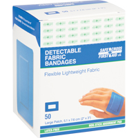 Safecross 03200 Bandages, Rectangulaire/carr&eacute;e, 3", Tissu d&eacute;tectable, St&eacute;rile