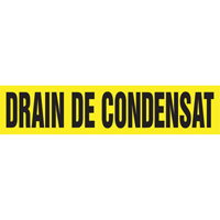 Accuform Signs CRPK233STC Marqueur de tuyau "Drain de Condensat" Snap Tite, &agrave; pression, 14" h x 12" la, Noir sur jaune