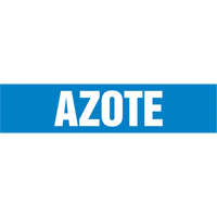 Accuform Signs CRPK533SSB Marqueur de tuyau "Azote", Autocollant, 1-1/2" h x 8" la, Blanc/bleu