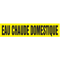 Accuform Signs CRPK277SSD Marqueurs de tuyau "Eau Chaude Domestique", Autocollant, 2-1/2" h x 12" la, Noir sur jaune