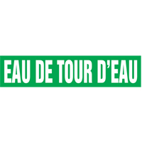 Accuform NMC CRPK705STF Marqueur de tuyau "Eau de Tour d'Eau" Snap Tite, &agrave; pression, 25" h x 12" la, Blanc/vert