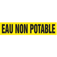 Accuform Signs CRPK541SSH Marqueur de tuyau "Eau Non Potable", Autocollant, 4" h x 24" la, Noir sur jaune