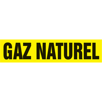Accuform Signs CRPK523SSD "Gaz Naturel" Pipe Markers, Self-Adhesive, 2-1/2" H x 12" W, Black on Yellow