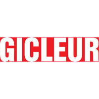 Accuform Signs CRPK775SSH "Gicleur" Pipe Marker, Self-Adhesive, 4" H x 24" W, White on Red