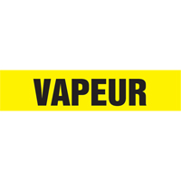 Accuform NMC CRPK667STE Marqueurs de tuyau "Vapeur" Snap Tite, &agrave; pression, 19" h x 12" la, Noir sur jaune