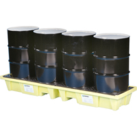 Enpac 5102-YE Low-Profile In-line Poly-Spillpallet 3000 Without Drain, 66 US gal. Spill Capacity, 98" x 25.2" x 12"