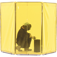 Welding Screen and Frame, 3 Panels, Yellow, 5' x 3' SB852 | TENAQUIP