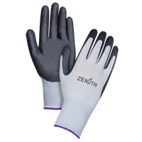 Produits de sécurité Zenith SBA611 Gants l&eacute;gers enduits et respirants, 6/T-petit, R&ecirc;vetement Mousse de nitrile, Calibre 13, Enveloppe en Polyester
