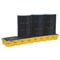 Justrite 28632 EcoPolyBlend Spill Control Pallets - With Drain, 75 US gal. Spill Capacity, 97" x 25" x 9"