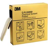 3M C-FL550DD Absorbants pli&eacute;s, Mati&egrave;res dangereuses, 600" x 5", 10,5 gal. d'absorption