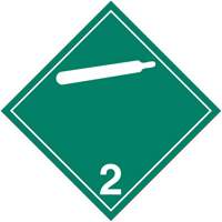 Incom Top Tape & Label TT220A Non-Flammable & Non-Toxic Gases TDG Placard, Aluminum
