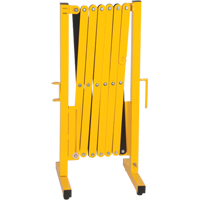 Barrière extensible, 37" h x 11' lo, Noir/Jaune SDK990 | TENAQUIP