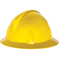 MSA 475387 TopGard&reg; Full Brim Hardhat, Meets CSA Type 1, Ratchet Suspension, Non-Vented