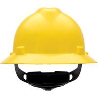 MSA 475366 Casques de s&eacute;curit&eacute; &agrave; bordure compl&egrave;te V-Gard, R&eacute;pond aux normes CSA type 1, Suspension Rochet, Non ventil&eacute;