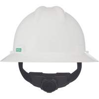 MSA 475369 V-Gard&reg; Full Brim Hardhat, Meets CSA Type 1, Ratchet Suspension, Non-Vented