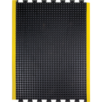 Anti-Fatigue Dome Matting, Bubbled, 3' x 4' x 1/2", Black, Rubber SDL863 | TENAQUIP