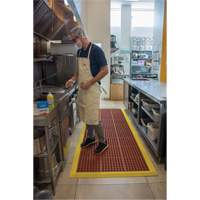 Produits de sécurité Zenith SDL866 Tapis modulaire antifatigue, Nid d'abeilles, 3' x 3' x 1/2", Brun, Nitrile/Caoutchouc