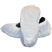  DSC-CPE-XL-WH Couvre-chaussures coul&eacute;s emboss&eacute;s  CPE , T-Grand, Poly&eacute;thyl&egrave;ne, Blanc