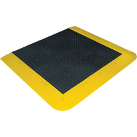 ErgoDeck<sup>®</sup> Non-Slip Mat No.552, PVC, 3-1/2' W x 4' L, 7/8" Thick, Black/Yellow SDM656 | TENAQUIP