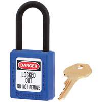 Master Lock 406KAS6BLU 406 Zenex Safety Padlocks, Blue, Keyed Alike, Thermoplastic, 1-1/2" Width