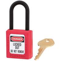 Master Lock 406KAS6RED Cadenas Zenex - ensemble de 6, Cadenas de s&eacute;curit&eacute;, Cl&eacute;s identiques, Thermoplastique, Largeur de 1-1/2"