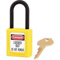 Master Lock 406KAS6YLW Cadenas Zenex - ensemble de 6, Cadenas de s&eacute;curit&eacute;, Cl&eacute;s identiques, Thermoplastique, Largeur de 1-1/2"