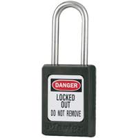 Master Lock S33KAS12BLK S33 Zenex Safety Padlocks, Black, Keyed Alike, Thermoplastic, 1-3/8" Width