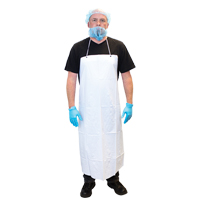  DAV06-35X45WH Vinyl Aprons, Vinyl, White, 35" W x 45" L