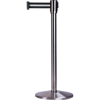 Zenith Safety Products SDN303 Free-Standing Crowd Control Barrier, Steel, 35" H, Black/White Tape, 7' Tape Length