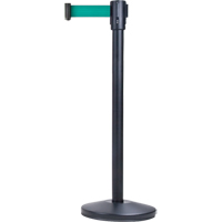Zenith Safety Products SDN310 Free-Standing Crowd Control Barrier, Steel, 35" H, Green Tape, 7' Tape Length