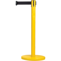 Zenith Safety Products SDN313 Free-Standing Crowd Control Barrier, Steel, 35" H, Black Tape, 7' Tape Length