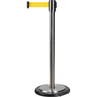 Zenith Safety Products SDN319 Free-Standing Crowd Control Barrier, Steel, 35" H, Yellow Tape, 7' Tape Length