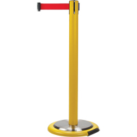 Produits de sécurité Zenith SDN342 Barri&egrave;re sur pied pour le contr&ocirc;le des foules, Acier, 35" h, Ruban Rouge, Longueur du ruban 7'