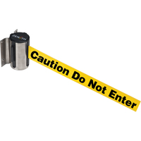 Zenith Safety Products SDN562 Wall Mount Barrier, Steel, Screw Mount, 7', Yellow Tape