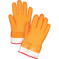 Winter-Lined Chemical-Resistant Gloves, Size Large/9, 10" L, PVC, Foam Fleece Inner Lining, Winter Weight SDN592 | TENAQUIP